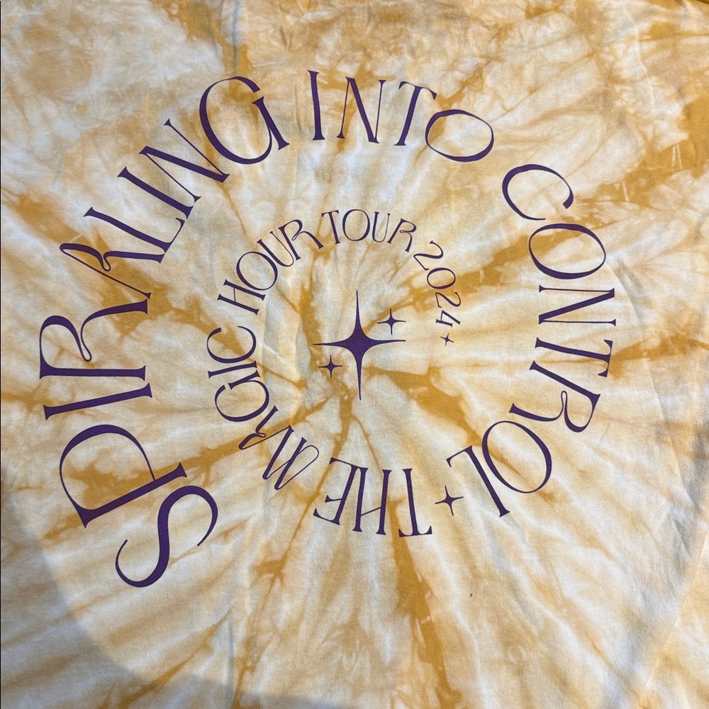 JHENE AIKO THE MAGIC HOUR TOUR T SHIRT Purple and Cream tie dye 2XL NWOT - Picture 3 of 3